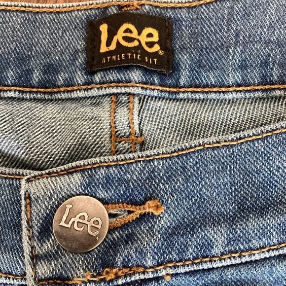 Mens Lee Athletic Fit Blue Jeans Sz 40 x 32 #234i - Picture 5 of 7